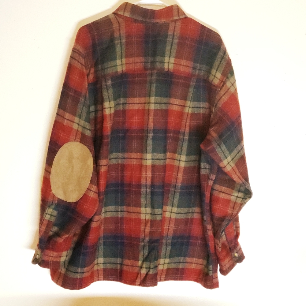 Pendleton Elbow Patch Wool Long Sleeve Shirt - image 2